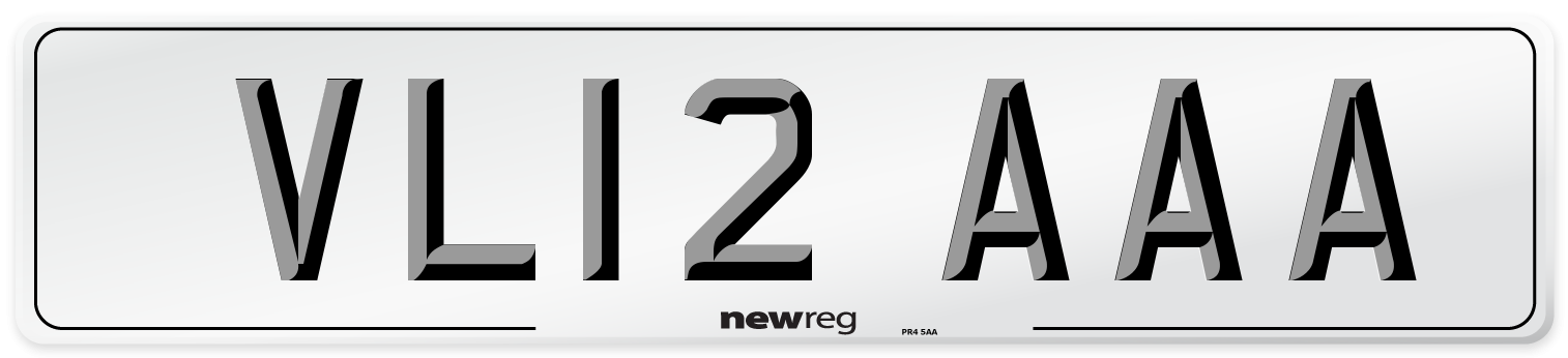 VL12 AAA Number Plate from New Reg